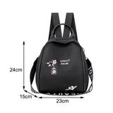 Women's Mini Embroidery Backpack Anti-theft School Bags
