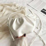 Women Pleated Shoulder Bag Sweet Ladies Casual Handbag Female Clouds Hobo Purse