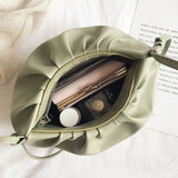 Women Pleated Shoulder Bag Sweet Ladies Casual Handbag Female Clouds Hobo Purse