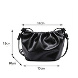 Women Pleated Shoulder Bag Sweet Ladies Casual Handbag Female Clouds Hobo Purse