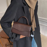 Winter Women's Leather Crossbody Bag Vintage Handbag