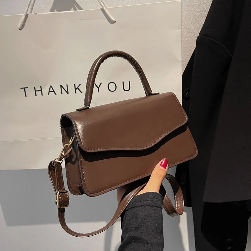 Winter Women's Leather Crossbody Bag Vintage Handbag