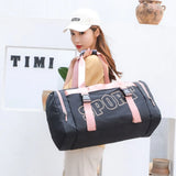 Women's Large Capacity Gym Duffel Bag Waterproof Travel Shoulder Handbag