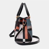 YIZHOHNG Leather Patchwork Women Bags Multifunction Crossbody Handbag