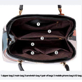 YIZHOHNG Leather Patchwork Women Bags Multifunction Crossbody Handbag