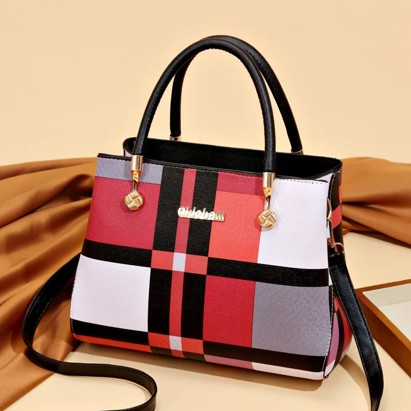 YIZHOHNG Leather Patchwork Women Bags Multifunction Crossbody Handbag