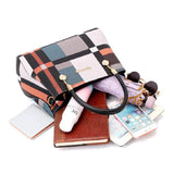 YIZHOHNG Leather Patchwork Women Bags Multifunction Crossbody Handbag