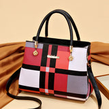 YIZHOHNG Leather Patchwork Women Bags Multifunction Crossbody Handbag