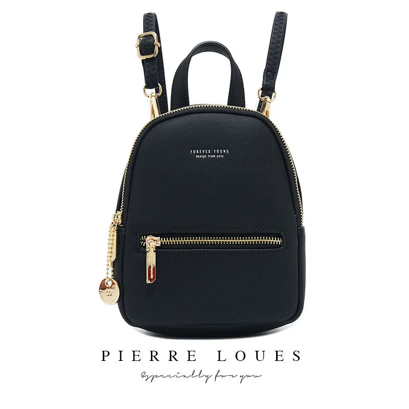 YIZHONG Mini Backpack for Women Leather Shoulder Bag for Teenage Girls