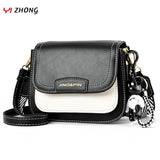 YIZHONG Leather Bear Pendant Shoulder Bag Crossbody Bags for Women