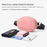 YIZHONG Leather Pink Waist Bag Fanny Pack Women Fashion Belt Bag Sac Purse