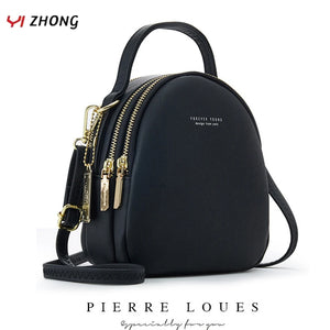 YIZHONG Mini Headphone Hole Backpack Women MultiFunction Shoulder Bag