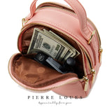 YIZHONG Mini Headphone Hole Backpack Women MultiFunction Shoulder Bag