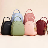 YIZHONG Mini Headphone Hole Backpack Women MultiFunction Shoulder Bag
