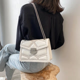 YIZHONG Studded Rivet Chain PU Leather Crossbody Bags for Women