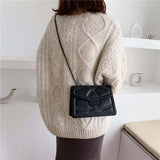 YIZHONG Studded Rivet Chain PU Leather Crossbody Bags for Women