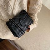 YIZHONG Studded Rivet Chain PU Leather Crossbody Bags for Women