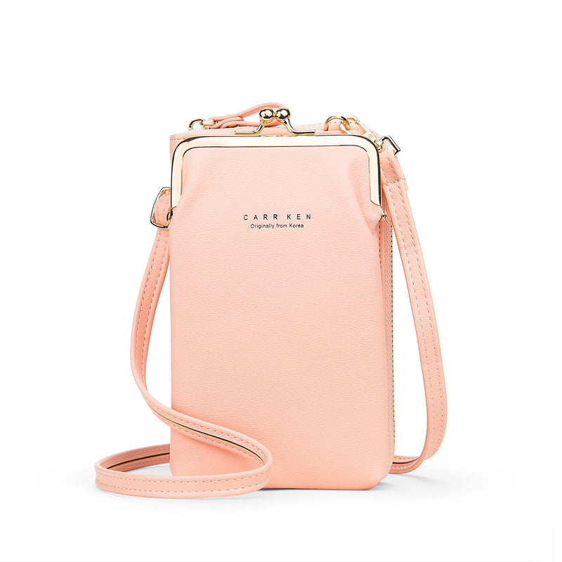 Green Women Bag Cell Phone Pocket Pu Leather Ladies Crossbody Bags Purse