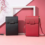 Mini Soft Leather Crossbody Bag for Women with Cell Phone Pocket