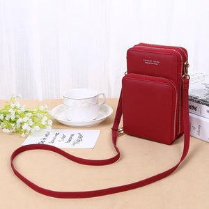 Small Bag Women Cell Phone Pocket Soft Leather Mini Crossbody Bags