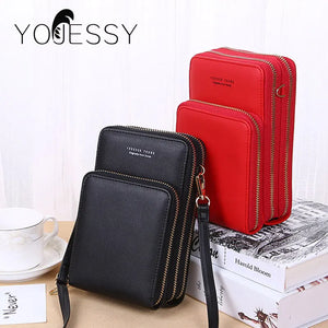 Small Bag Women Cell Phone Pocket Soft Leather Mini Crossbody Bags
