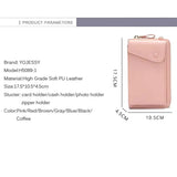 Soft Leather Mini Crossbody Bag Women Phone Pocket Girl Purse Messenger Bag