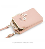 Women Crossbody Bag Phone Pocket PU Leather Ladies Messenger Purse