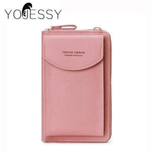 Women Crossbody Bag Phone Pocket Pu Leather Ladies Messenger Purse