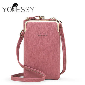 Women Crossbody Bag Phone Pocket PU Leather Ladies Messenger Purse