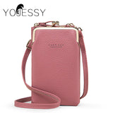 Women Crossbody Bag Phone Pocket PU Leather Ladies Messenger Purse