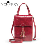 Women Tassel Crossbody Bag Pu Leather Messenger Purse
