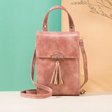 Women Tassel Crossbody Bag Pu Leather Messenger Purse
