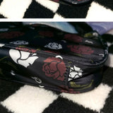 American Vintage Gothic Rose Skeleton Nylon Shoulder Bag