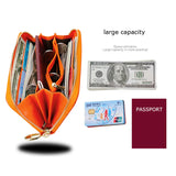 Classic Litchi Leather Women's Wallet Clutch Long Purse