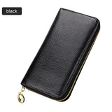 Classic Litchi Leather Women's Wallet Clutch Long Purse
