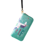 Unicorn Prints Long Purse with Wristlet Beauty Clutch Wallet