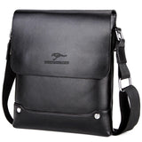 YUES KANGAROO Men Business Messenger Bag PU Leather Shoulder Bag