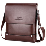 YUES KANGAROO Men Business Messenger Bag PU Leather Shoulder Bag