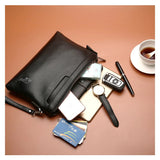 YUES Kangaroo Leather Envelope Men Clutch Bag High Capacity Purse Male Wallet