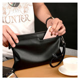YUES Kangaroo Leather Envelope Men Clutch Bag High Capacity Purse Male Wallet