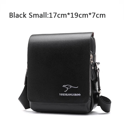 YUES KANGAROO Leather Men Bag Casual Business Mens Messenger Bag Vintage