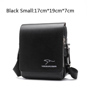 YUES KANGAROO Leather Men Bag Casual Business Mens Messenger Bag Vintage