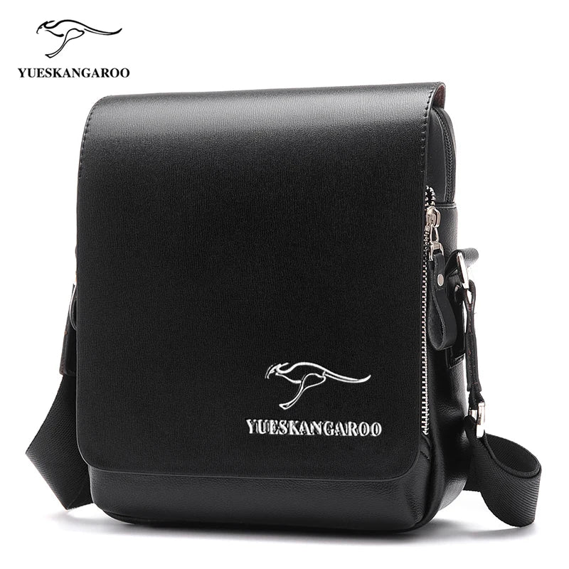 YUES KANGAROO Leather Men Bag Casual Business Mens Messenger Bag Vintage