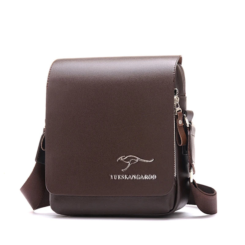 YUES KANGAROO Leather Men Bag Casual Business Mens Messenger Bag Vintage