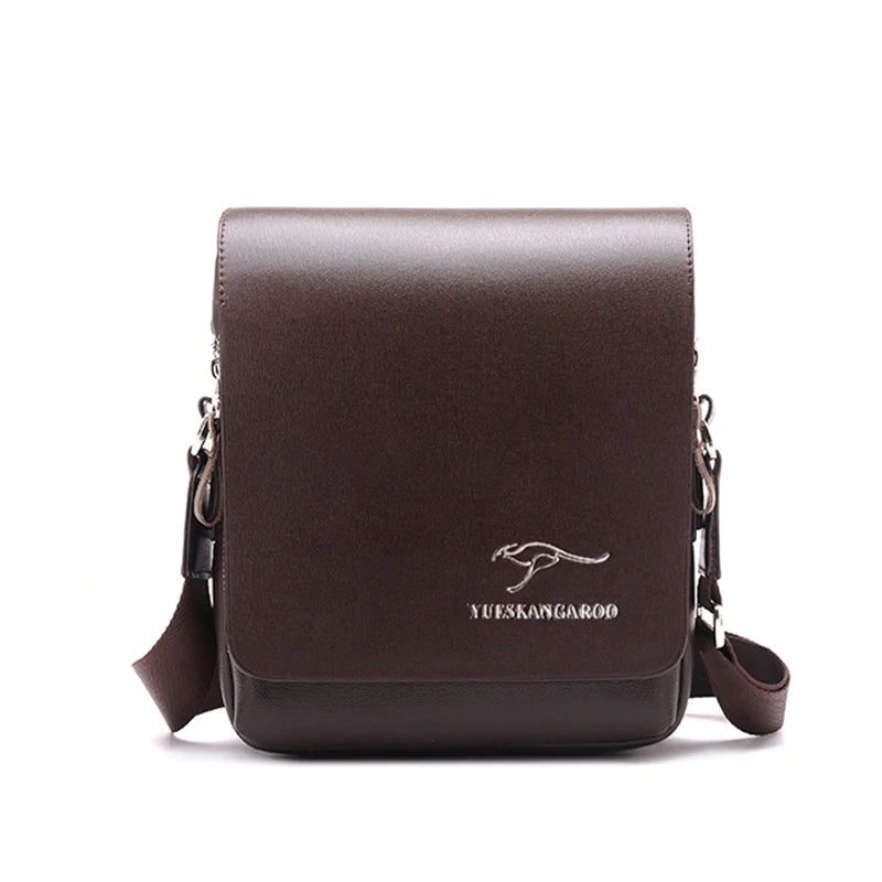 YUES KANGAROO Leather Men Bag Casual Business Mens Messenger Bag Vintage