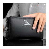 YUES KANGAROO Men's Leather Clutch Wallet Brown