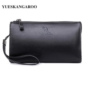 YUES KANGAROO Men Clutch Bag Leather Purse Business Wallet