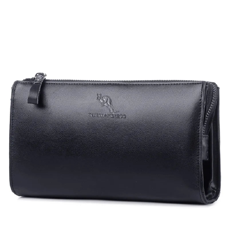 YUES KANGAROO Men Clutch Bag Leather Purse Business Wallet