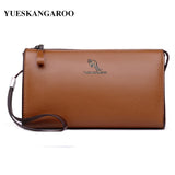 YUES KANGAROO Men Clutch Bag Leather Purse Business Wallet