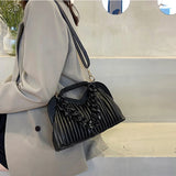 Women's Triangle Handbag & Pleated Shoulder Bag